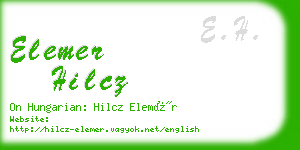 elemer hilcz business card
